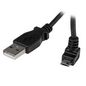 StarTech.com StarTech.com 1m Micro USB Cable Cord - A to Up Angle Micro B - Up Angled Micro USB Cable - 1x USB A (M), 1x USB Micro B (M) - Black