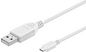 MicroConnect Micro USB Cable, White, 0.6m
