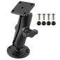 RAM Mounts Drill-Down Double Ball Mount with Rectangle AMPS Plate & Hardware