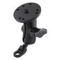 RAM Mounts RAM Double Ball Mount with 9mm Angled Bolt Head Adapter and Round Plate