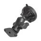 RAM Mounts Twist-Lock Small Suction Cup Double Ball Mount, Black