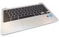 HP Top Case with Keyboard, Silver/Black