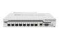 MikroTik Gigabit Ethernet port, 8x SFP+ ports, PoE-in, 800MHz CPU, 512MB RAM, 16MB Flash, License level 5, RouterOS / SwitchOS
