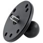 RAM Mounts RAM Ball Adapter with Round Plate and 1/4"-20 Threaded Stud