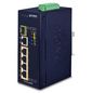Planet 5 x RJ45, 10/100/1000BASET, 12~56V DC, 7A, 12Gbps, IEEE 802.3at, IP40, 605 g