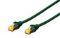 MicroConnect S/FTP CAT6A 0.5M Green Snagless