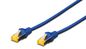 MicroConnect CAT6a S/FTP Network Cable 0.5m, Blue with Snagless