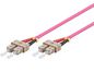 MicroConnect Optical Fibre Cable, SC-SC, Multimode, Duplex OM4 (Erica Violet), 0.5m