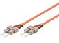 MicroConnect Optical Fibre Cable, SC-SC, Multimode, Duplex, OM1 (Orange), 0.5m