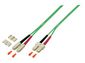 MicroConnect Optical Fibre Cable, SC-SC, Multimode, Duplex, OM5 (Lime Green) 0.5m