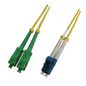 MicroConnect Optical Fibre Cable, SC-LC, Singlemode, Duplex, OS2 (Yellow) 3m