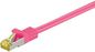 MicroConnect RJ45 Patch Cord S/FTP w. CAT 7 raw cable, 0.25m, Pink