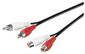 MicroConnect Stereo RCA Extension Cable; 2 x RCA male to RCA female, 10 m