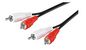 MicroConnect Stereo RCA Cable; 2 x RCA Male to RCA male, 2.5m