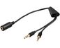 MicroConnect Audio Minijack adapter Cable; 3.5mm female to 2 x 3.5mm, 0.4m