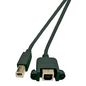 MicroConnect USB 2.0 Type B Extension Cable with mounting jack, 1m