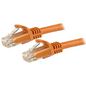 StarTech.com StarTech.com 1m CAT6 Ethernet Cable - Orange CAT 6 Gigabit Ethernet Wire -650MHz 100W PoE++ RJ45 UTP Category 6 Network/Patch Cord Snagless w/Strain Relief Fluke Tested UL/TIA Certified (N6PATC1MOR)