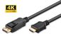 MicroConnect 4K DisplayPort 1.2 - HDMI 2.0 Cable 2m