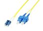 MicroConnect Optical Fibre Cable, LC-SC, Singlemode, Duplex, OS2 (Yellow), 2m