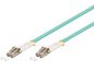 MicroConnect Optical Fibre Cable, LC-LC, Multimode, Duplex, OM3 (Aqua Blue) 2m