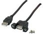 MicroConnect USB 2.0 Extension Cable with mounting jack, 1m