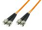 MicroConnect Optical Fibre Cable, ST-ST, Multimode, Duplex, OM1 (Orange), 1m
