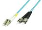 MicroConnect Optical Fibre Cable, LC-ST, Multimode, Duplex, OM3 (Aqua Blue), 7m