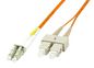 MicroConnect Optical Fibre Cable, LC-SC, Multimode, Duplex, OM1 (Orange), 1m
