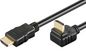 MicroConnect HDMI 19 - 19, M-M, 1m, Gold, A-plug, 270° rotated, with Ethernet
