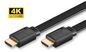 MicroConnect 3m M-M Gold, Flat cable, High Speed HDMI with Ethernet