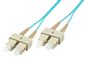 MicroConnect Optical Fibre Cable, SC-SC, Multimode, Duplex, OM3 (Aqua Blue), 2m