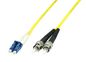 MicroConnect Optical Fibre Cable, LC-ST, Singlemode, Duplex, OS2 (Yellow), 1m