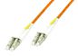 MicroConnect Optical Fibre Cable, LC-LC, Multimode, Duplex, OM1 (Orange) 0.5m