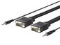 MicroConnect Full HD SVGA HD15 Monitor Cable with Audio, 3m