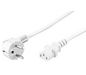 MicroConnect Power Cord 1.8m White IEC320 Angled Connector Schuko