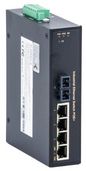 Barox Industrial switch with PoE+ and optical uplink, 4x10/100TX with PoE+, 1 x 100BaseFX, SC, SM, 30km Max
