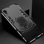 CoreParts Case for iPhone XR Shockproof Armor Case Military Grade Anti-Dropping, Black With Ring Holder(Work with Magnetic Car Mount) Anti-Scratch Shock-Absorption Case Full Body Protective Phone Case Silicone TPU Cover