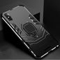 CoreParts Case for iPhone X/XS Shockproof Armor Case Military Grade Anti-Dropping, Black With Ring Holder(Work with Magnetic Car Mount) Anti-Scratch Shock-Absorption Case Full Body Protective Phone Case Silicone TPU Cover