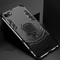 CoreParts Case for iPhone SE2 Shockproof Armor Case Military Grade Anti-Dropping, Black With Ring Holder(Work with Magnetic Car Mount) Anti-Scratch Shock-Absorption Case Full Body Protective Phone Case Silicone TPU Cover