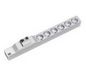 Bachmann 19" IT PDU Basic with fusing, 6x socket outlets with earthing contacts, Light grey/Silver