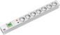 Bachmann 19” IT PDU Basic @ overvoltage protection (230V / 50Hz), 7 socket outlets with earthing contact, light grey