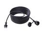 Bachmann Earthing contact extension cable, 16 A / 250 V, 10m, IP44, rubber / neoprene, black