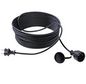 Bachmann Earthing contact extension cable, 16 A / 250 V, 10m, rubber, black