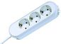 Bachmann 3 earthing contact socket outlets, 3m, H05VV-F 3G 1.50mm², white