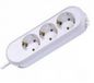 Bachmann Earthing contact socket outlets, 3x Schuko, child-proof, 3m, white