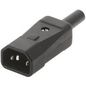 Bachmann Non-heating appliance plug with earthing contact, C14, 10 A/250 V~, Black