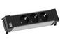 Bachmann Power strip with 3 socket outlets, 2 m, Black