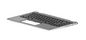 HP Keyboard/top cover (includes keyboard cable), No fingerprint reader, top cover: cloud blue, keyboard: ash gray