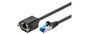 MicroConnect CAT6A S/FTP Extension Cable LSZH 1m, Black