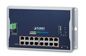 Planet Industrial 16-Port 10/100/1000T 802.3at PoE + 2-Port 100/1000X SFP Wall-mounted Managed Switch